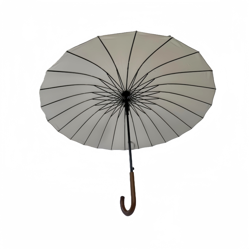 23 Zoll Super Winddichtes Holzgriff-Schirm mit 190 Tonnen Pongee Stoff 24 Rippen und 104cm offener Durchmesser
