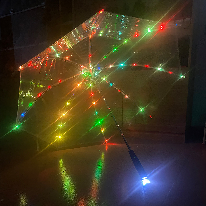 Bringen Sie Farbe und Funktionalität mit kreativen Regenschirmen und LED-Beleuchtung POE-Regenschirm