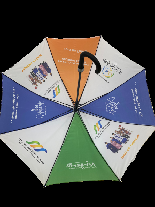 Windproof Compact Golf Umbrella with 8 Ribs 130cm Open Diameter and 96cm Closed Length for Golf Usage