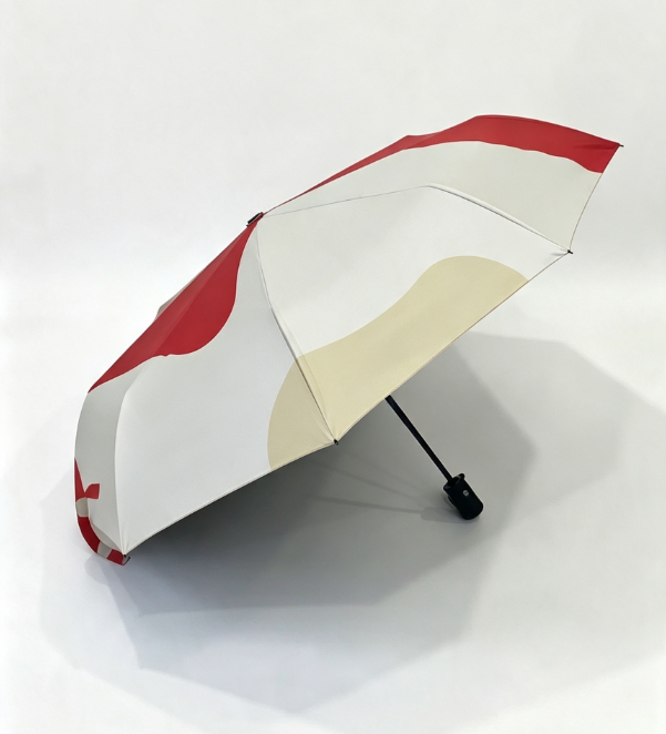 Stylish Color Matching Auto Open Compact Umbrella Anti-UV Black Glue Fabric Windproof Foldable Umbrella Daily Commute Camping