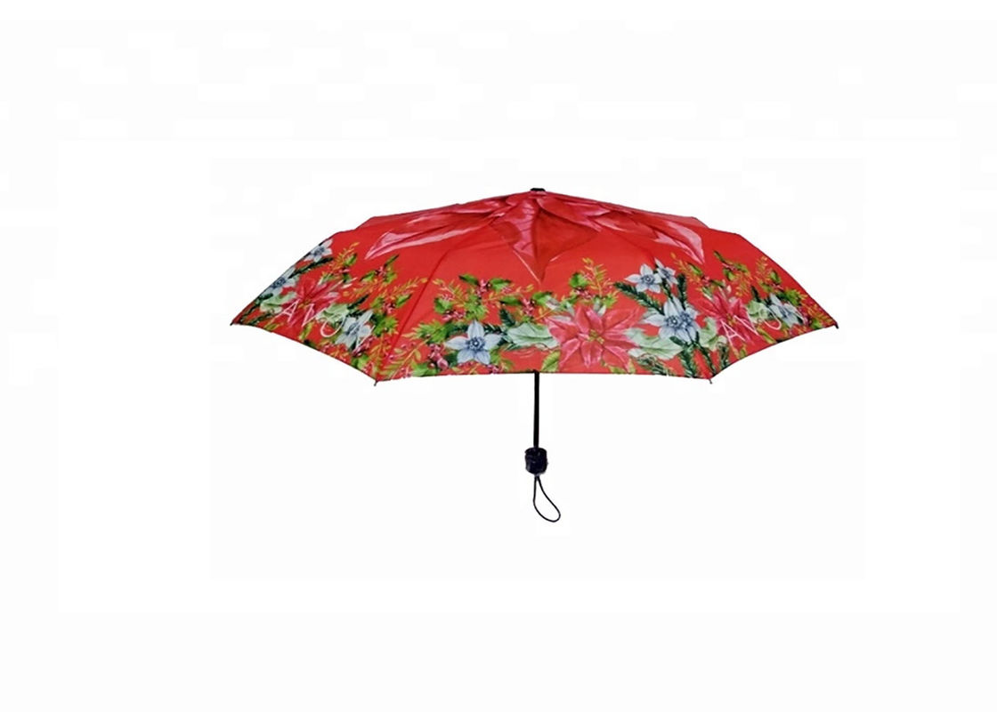 Blühen Sie 21 8 Rippen-der Gummi-/der Kunststoffgriff-starke starke des Zoll-faltbare Regenschirm-